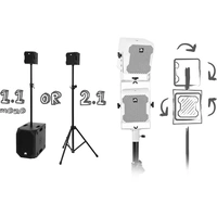 Omnitronic BOB Basic Set 2.1 Aktives PA-Lautsprecher-Set Bluetooth Omnitronic BOB Basic Set 2.1 Aktives PA-Lautsprecher-Set Bluetooth