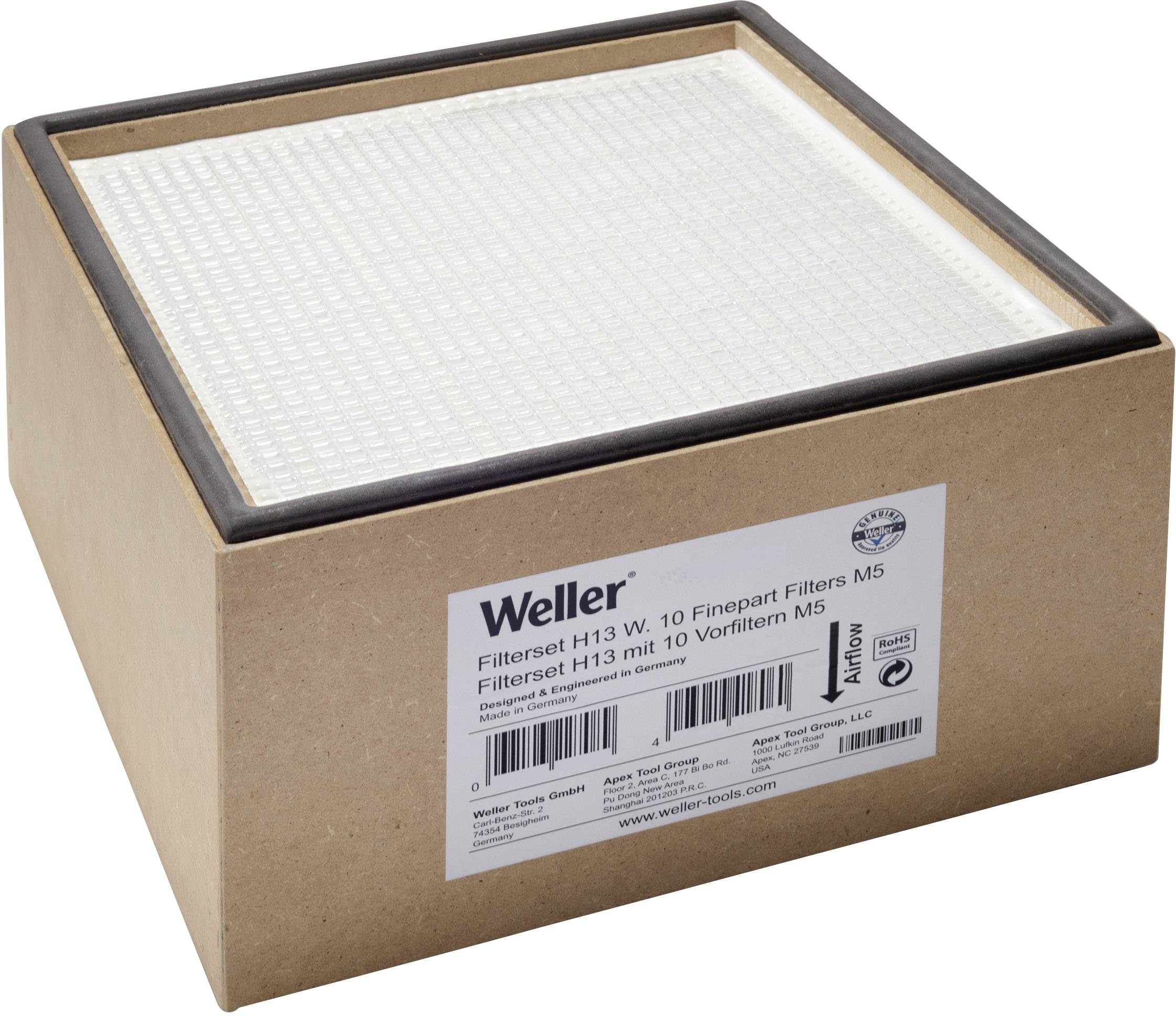 Weller Filterset für Zero Smog 2, Zero Smog EL, WFE 2ES / CS Kompaktfilter (L x B x H) 285 x 285 x