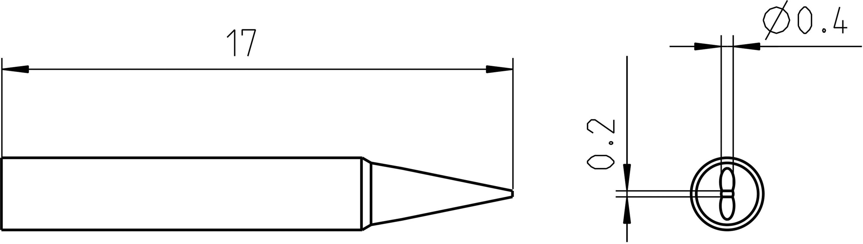 Weller RTP 004 S Lötspitze Meißelform Spitzen-Länge 17mm Inhalt 1St.
