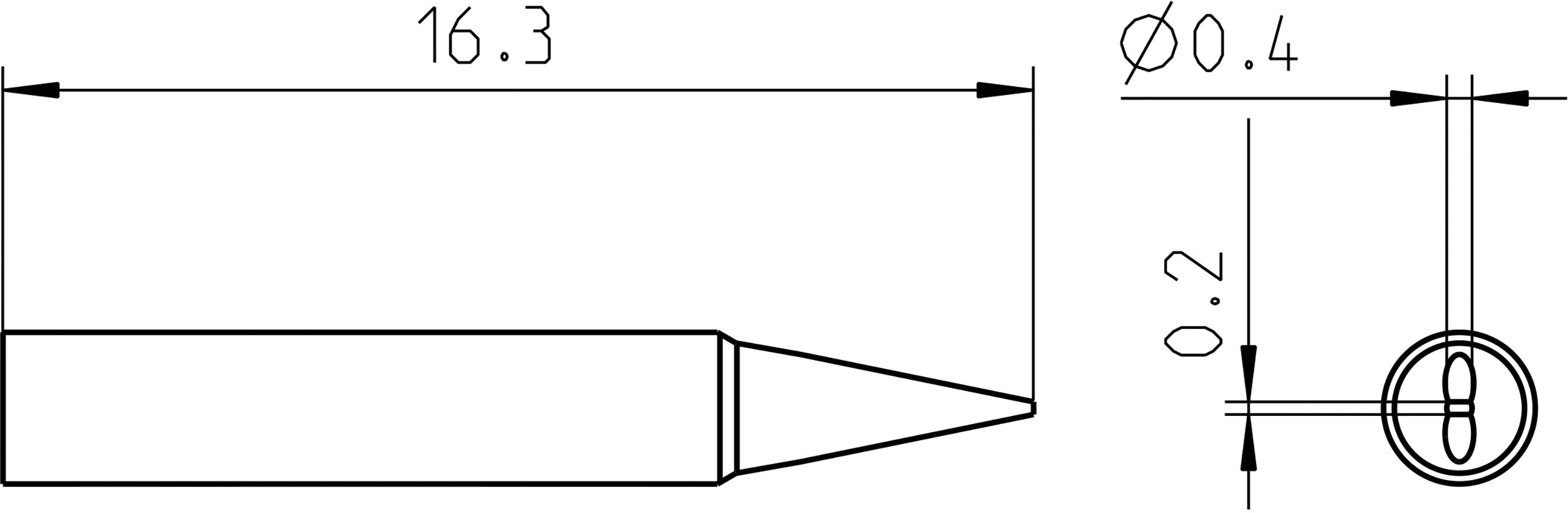 Weller RTP 004 S MS Lötspitze Meißelform Spitzen-Länge 16.3 mm Inhalt 1 St.