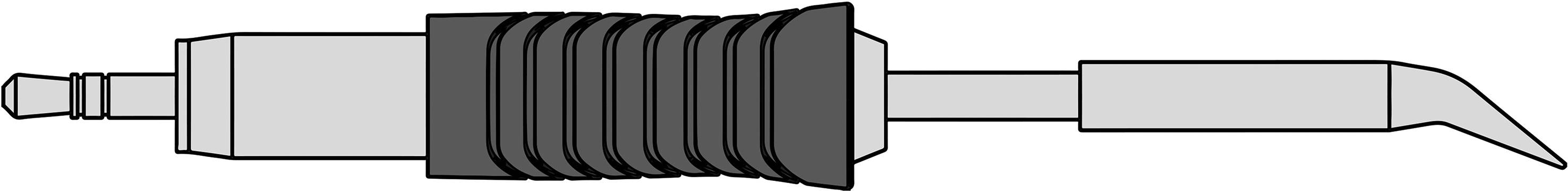 Weller RTU 004 C X MS Lötspitze Konisch, gebogen Spitzen-Größe 0.4mm Spitzen-Länge 39.2mm Inhalt 1St.