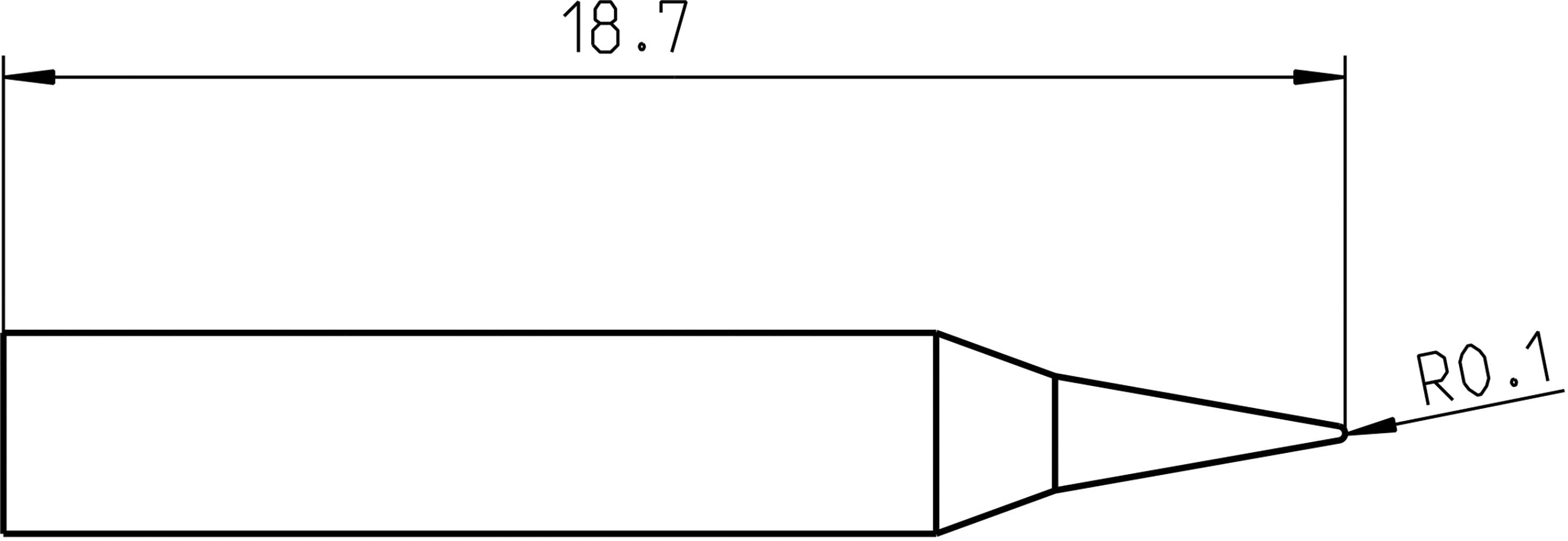 Weller RTM 002 C L Lötspitze Konisch Spitzen-Größe 0.2 mm Spitzen-Länge 18.7 mm Inhalt 1 St.