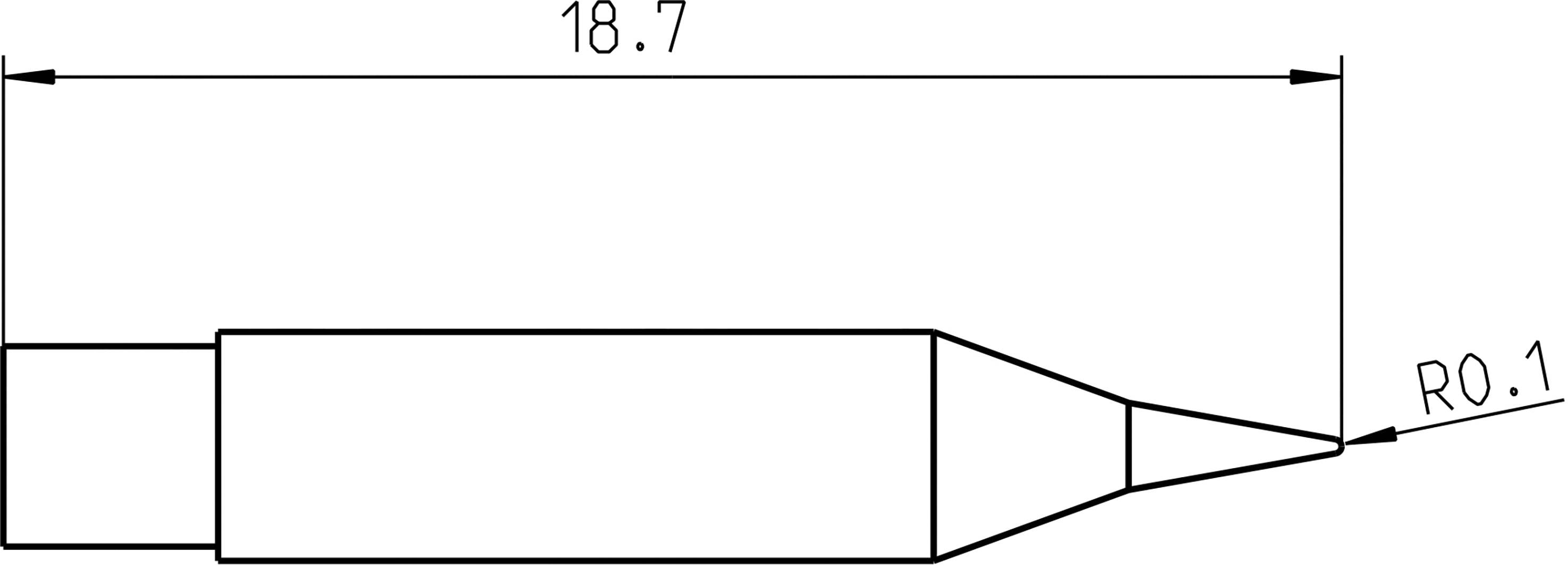 Weller RTM 002 C L MS Lötspitze Konisch Spitzen-Größe 0.2mm Spitzen-Länge 18.7mm Inhalt 1St.