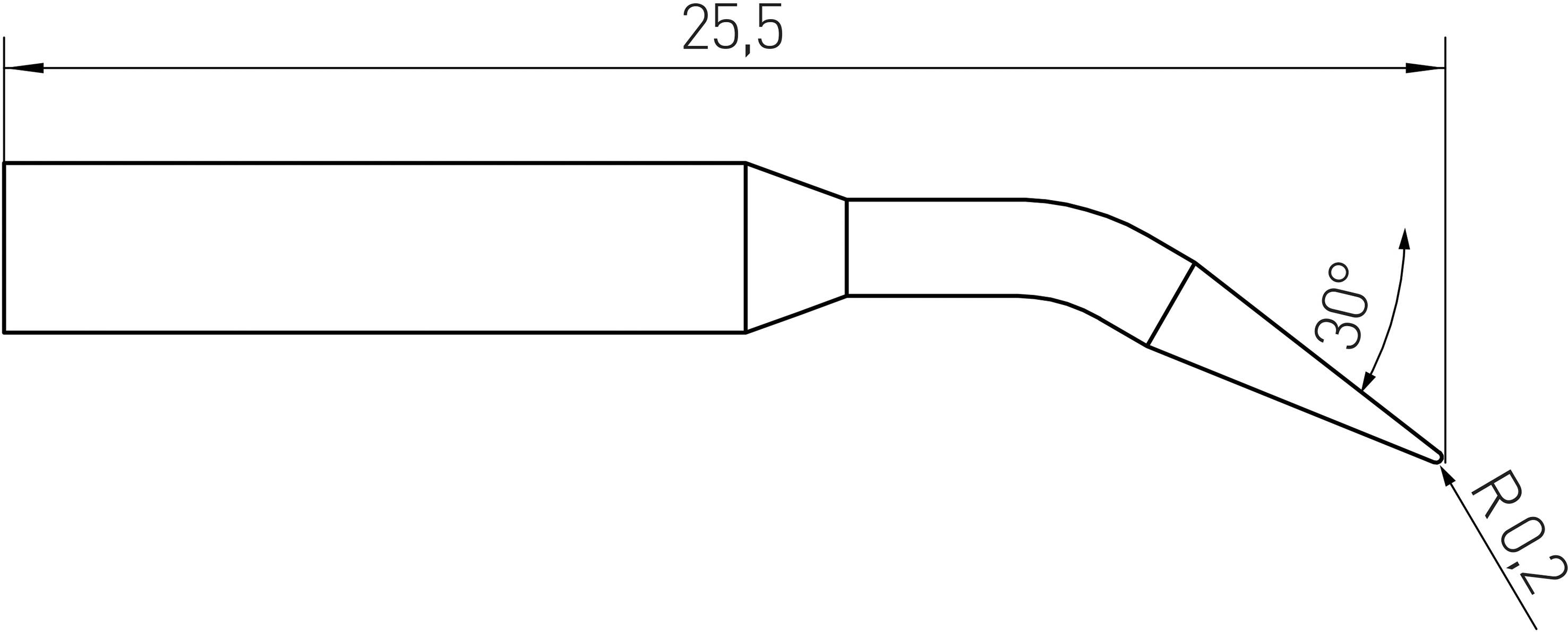 Weller RTM 004 C X MS Lötspitze Konisch, gebogen Spitzen-Größe 0.4mm Spitzen-Länge 26mm Inhalt 1St.
