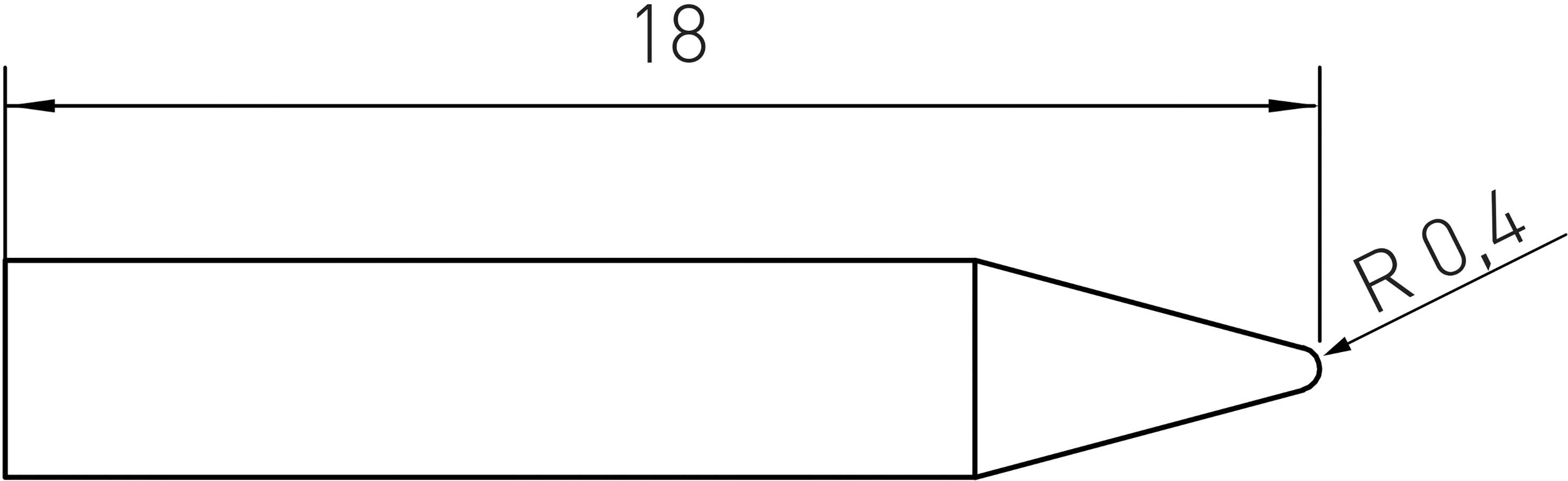 Weller RTM 008 C MS Lötspitze Konisch Spitzen-Größe 0.8mm Spitzen-Länge 18mm Inhalt 1St.