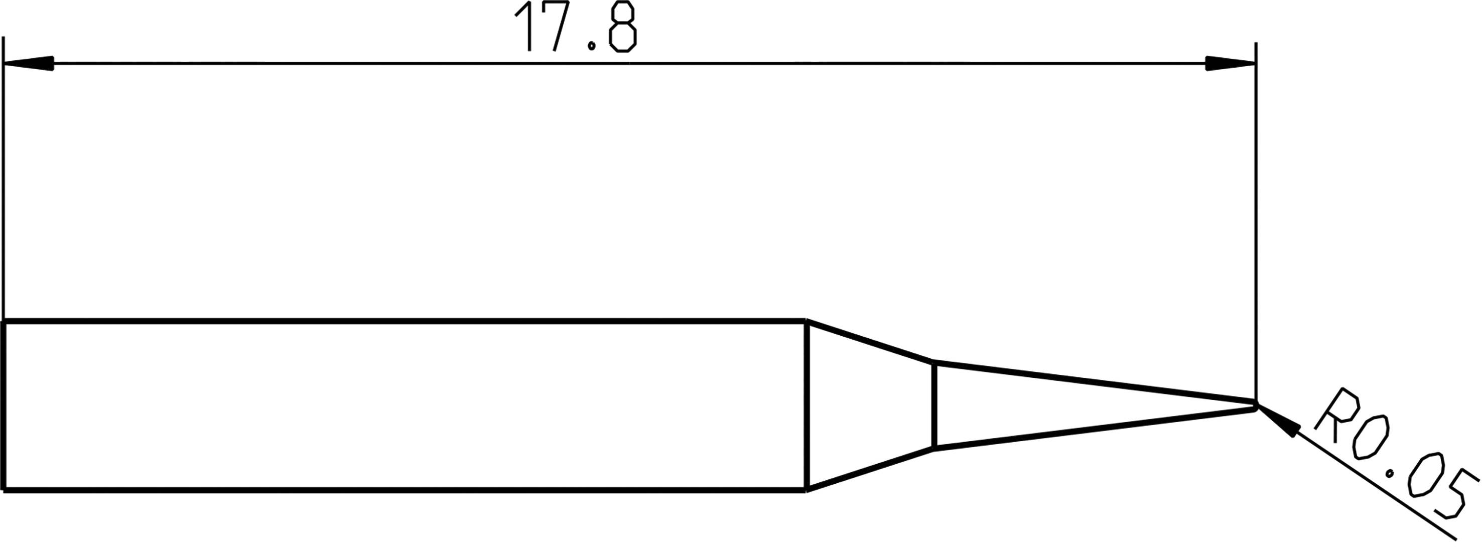 Weller RTP 001 C MS Lötspitze Konisch Spitzen-Größe 0.1mm Spitzen-Länge 17.9mm Inhalt 1St.