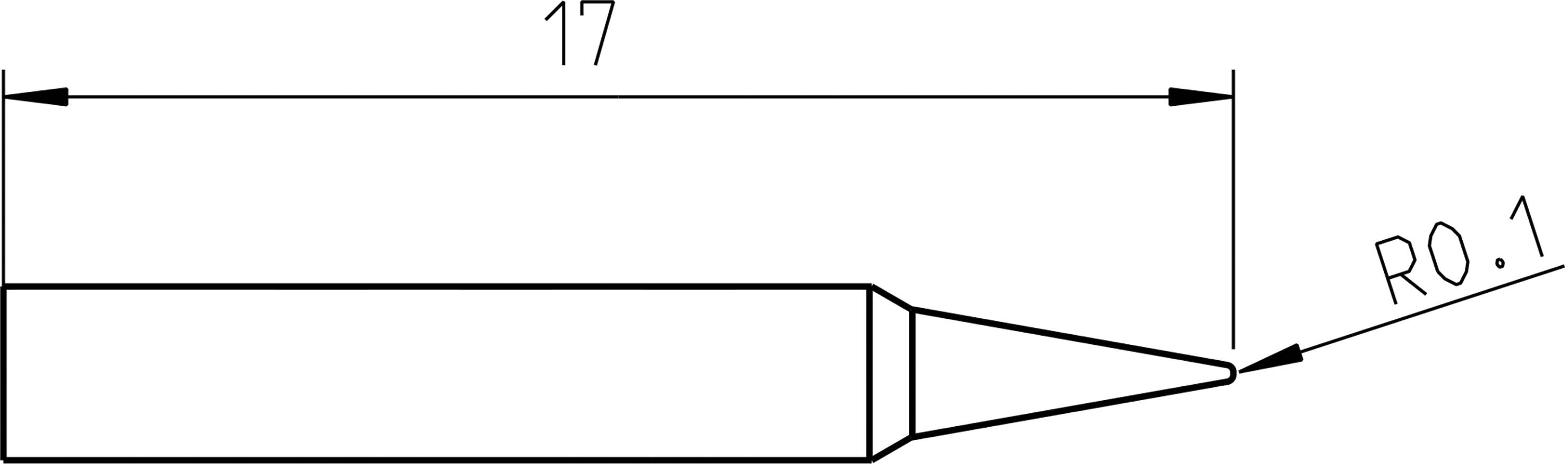 Weller RTP 002 C Lötspitze Meißelform Spitzen-Größe 0.2 mm Spitzen-Länge 17 mm Inhalt 1 St.