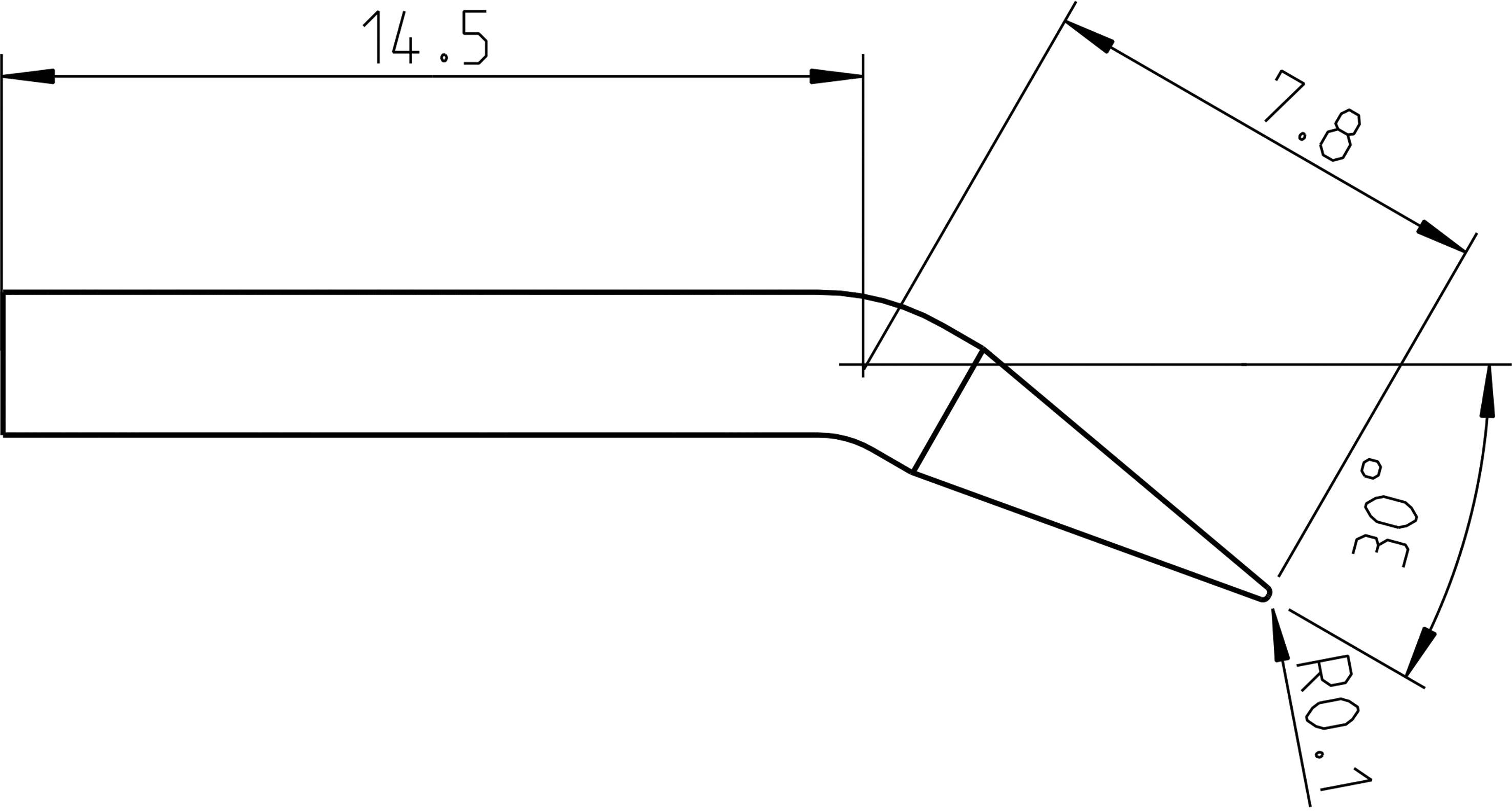 Weller RTP 002 C X Lötspitze Konisch, gebogen Spitzen-Größe 0.2mm Spitzen-Länge 21.3mm Inhalt 1St.