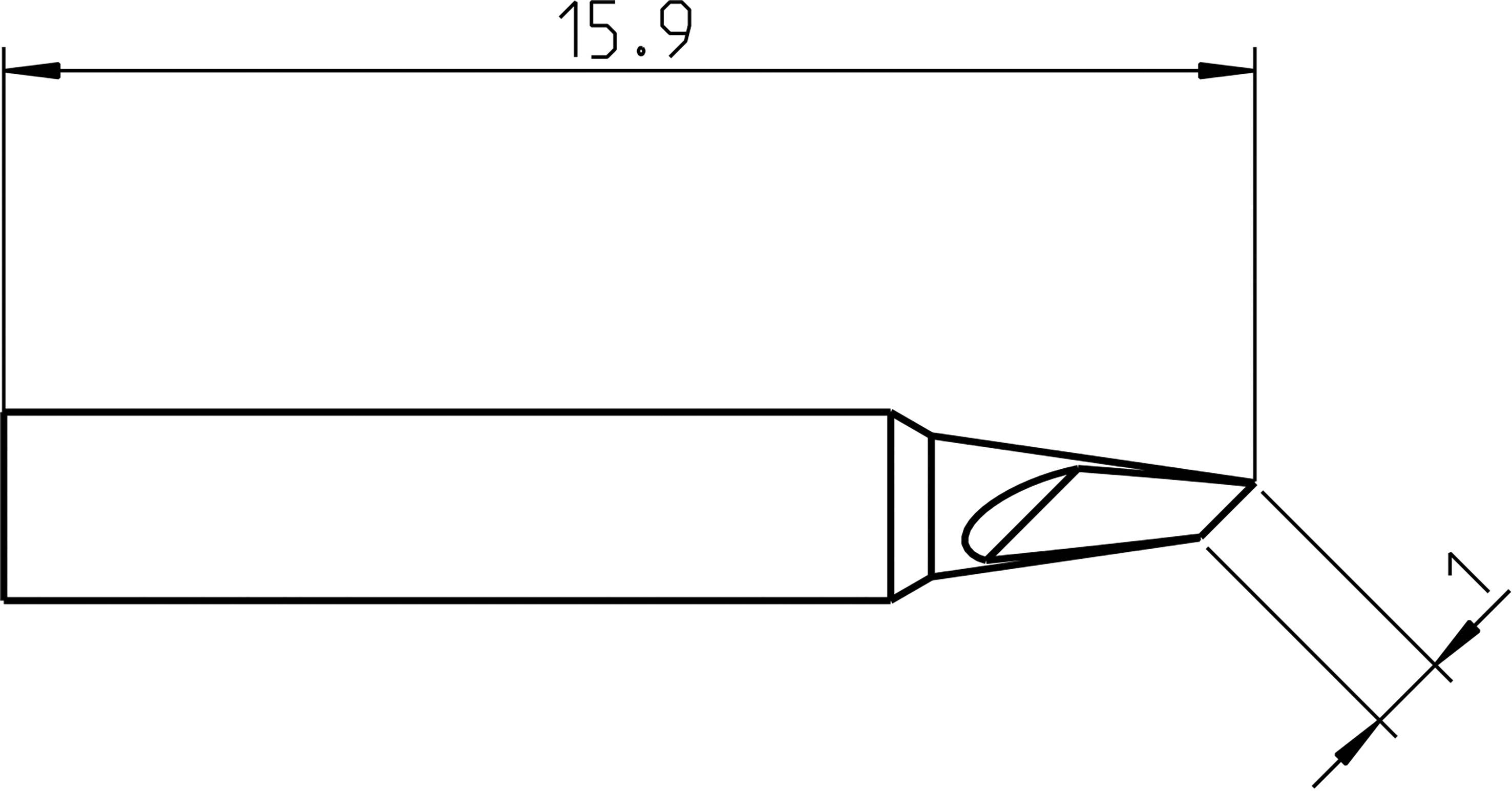 Weller RTP 010 K MS Lötspitze Messerspitze 45° Spitzen-Länge 15.9mm Inhalt 1St.