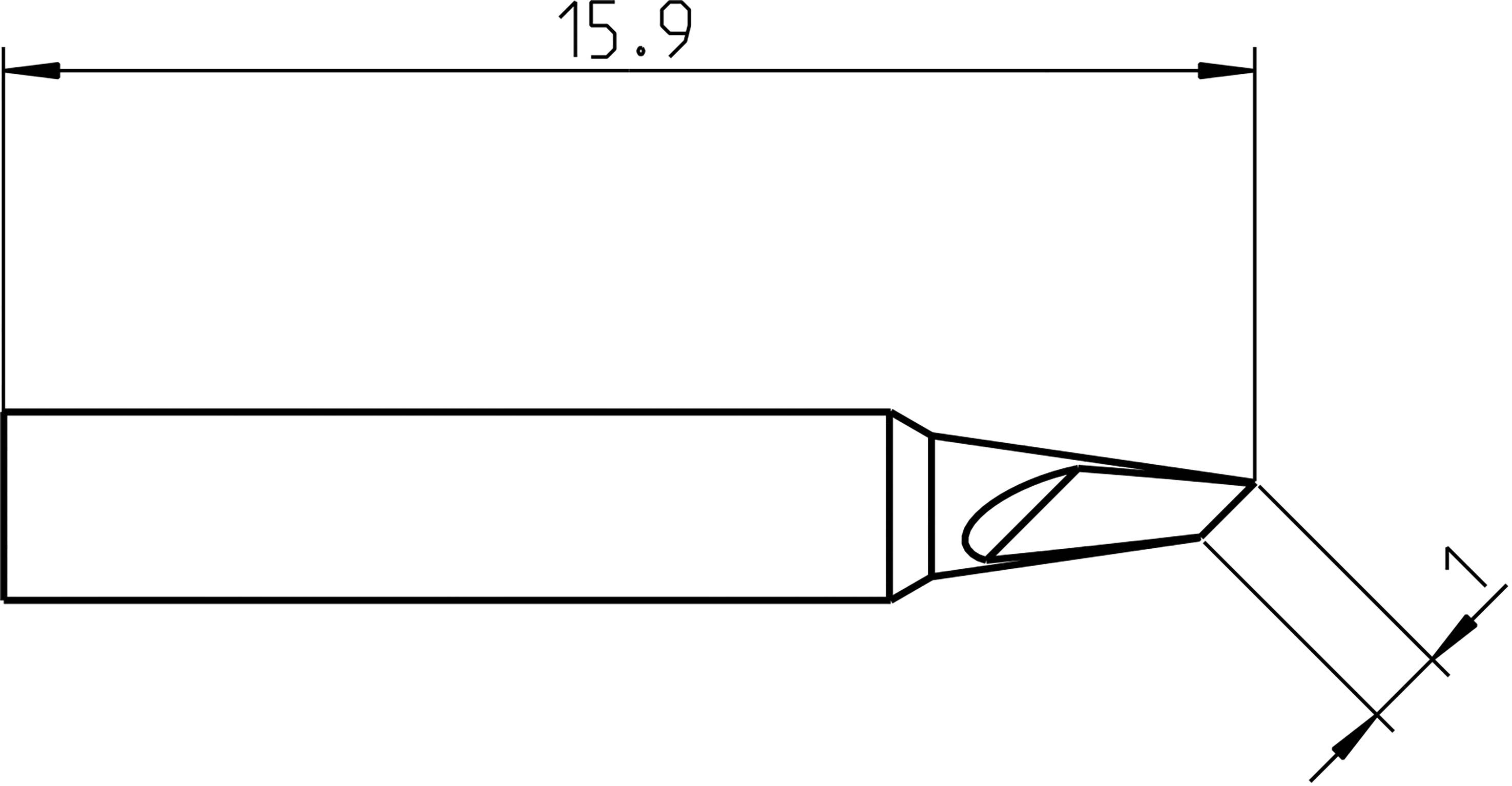 Weller RTP 010 K NW MS Lötspitze Messerspitze 45° Spitzen-Länge 15.9 mm Inhalt 1 St.