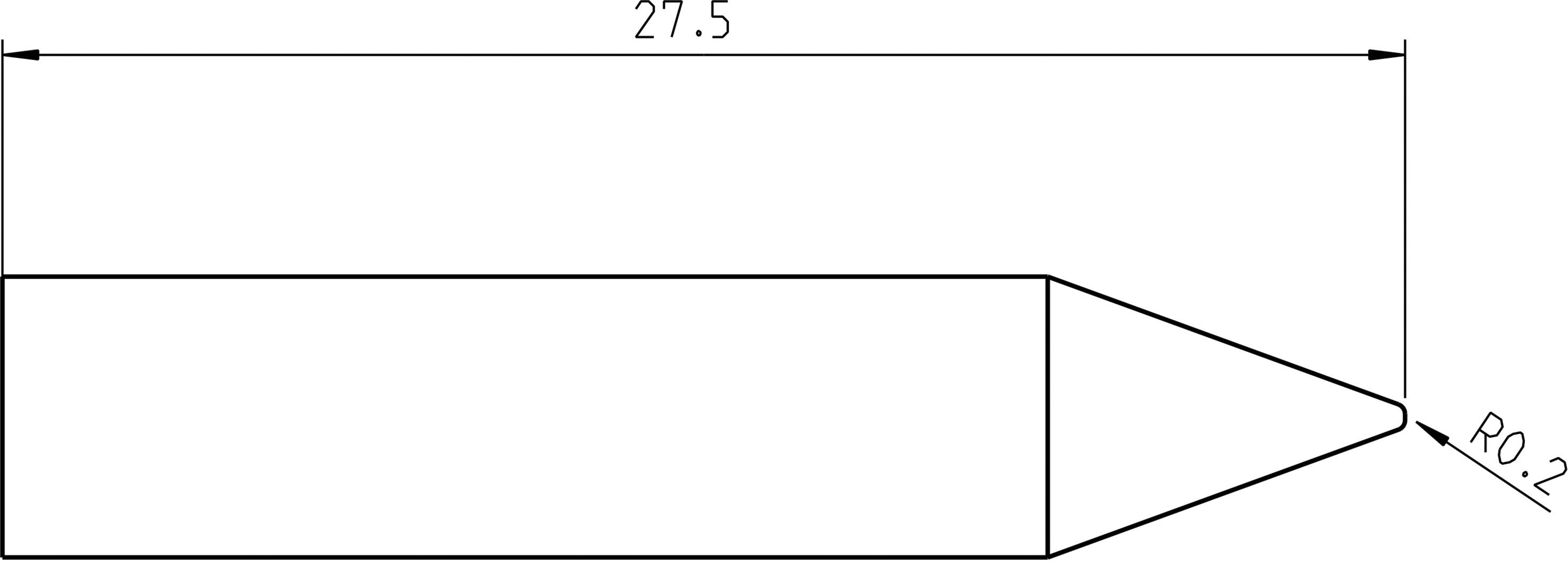 Weller RTU 004 C MS Lötspitze Konisch Spitzen-Größe 0.4mm Spitzen-Länge 27.5mm Inhalt 1St.