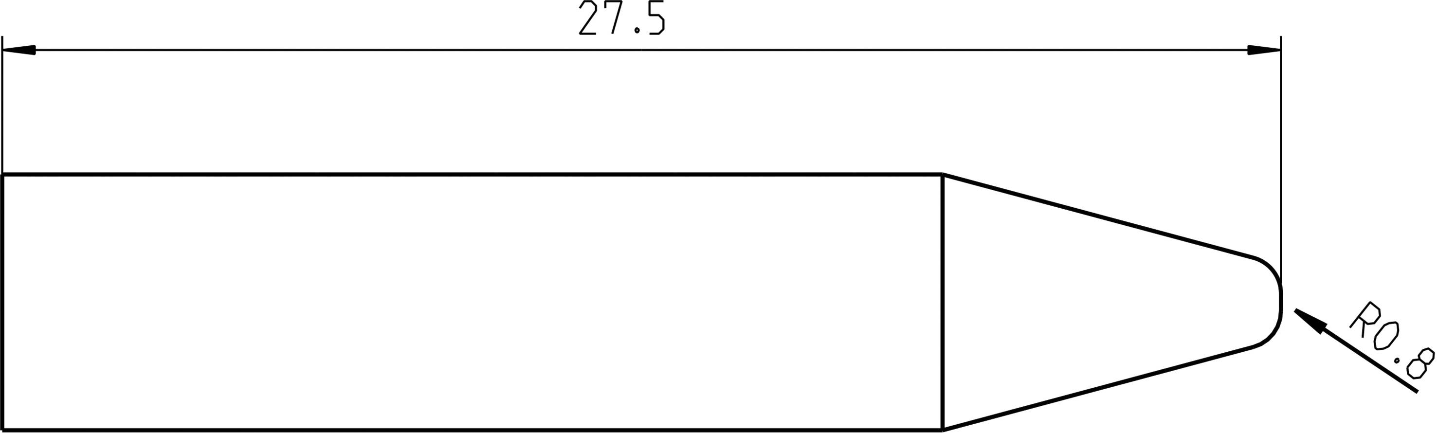 Weller RTU 016 C MS Lötspitze Konisch Spitzen-Größe 1.6mm Spitzen-Länge 27.5mm Inhalt 1St.
