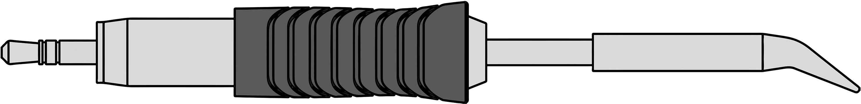 Weller RTU 008 C X MS Lötspitze Konisch, gebogen Spitzen-Größe 0.8mm Spitzen-Länge 39.2mm Inhalt 1St.