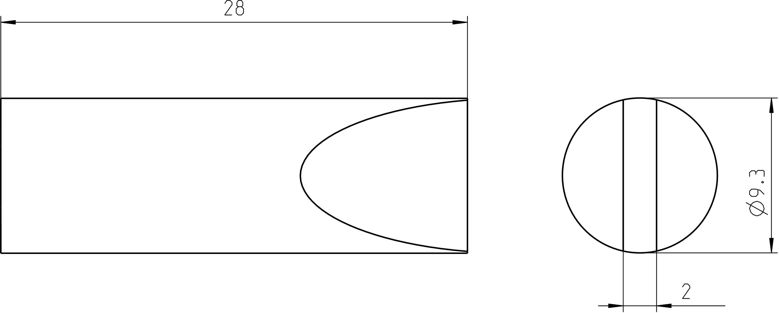 Weller RTU 093 S MS Lötspitze Meißelform Spitzen-Länge 28mm Inhalt 1St.