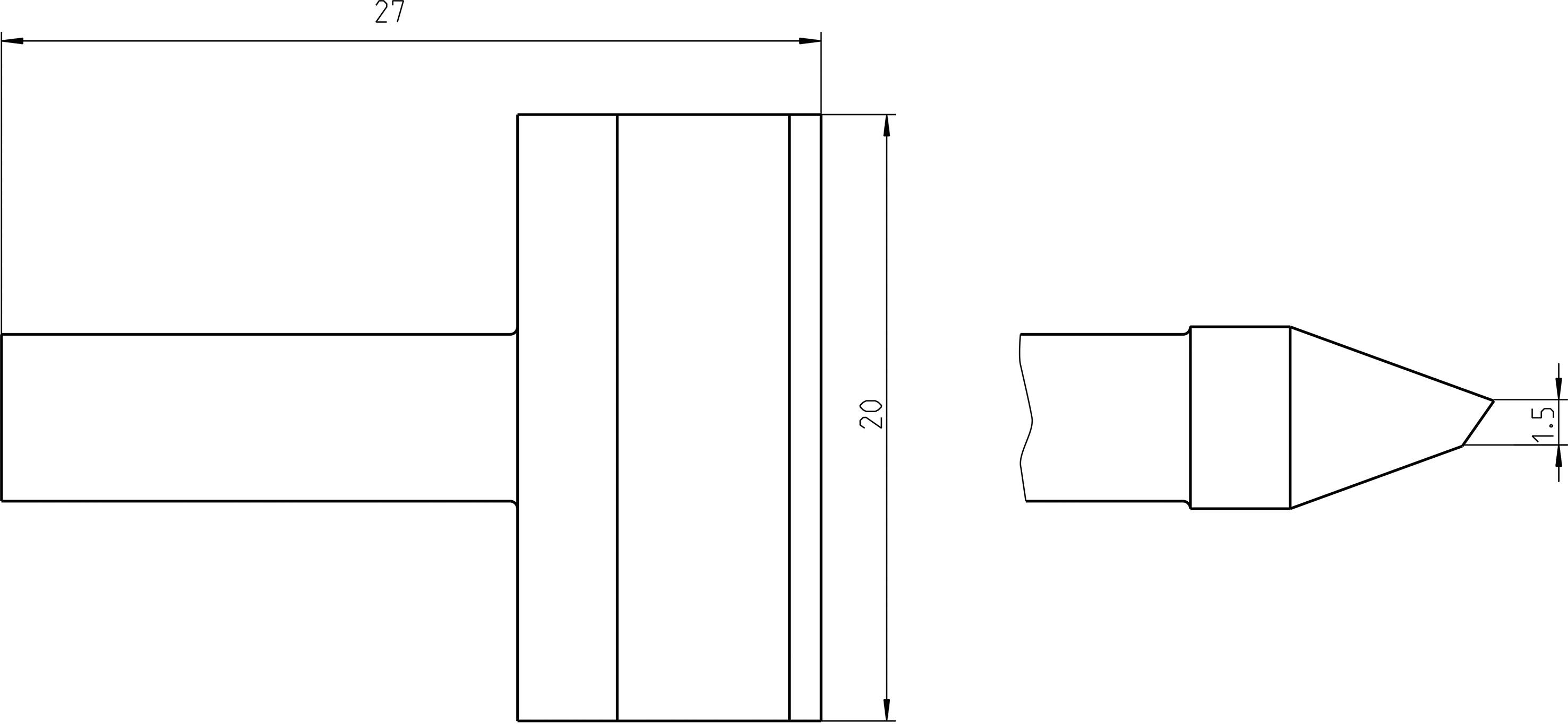 Weller RTU 200 K MS Lötspitze Spitzen-Länge 27mm Inhalt 1St.