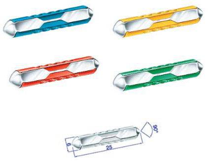 ESKA Blade-fuses 300.800 Torpedo-Sicherung 5 A, 8 A, 16 A, 25A Weiß, Rot, Gelb, Blau 20St.