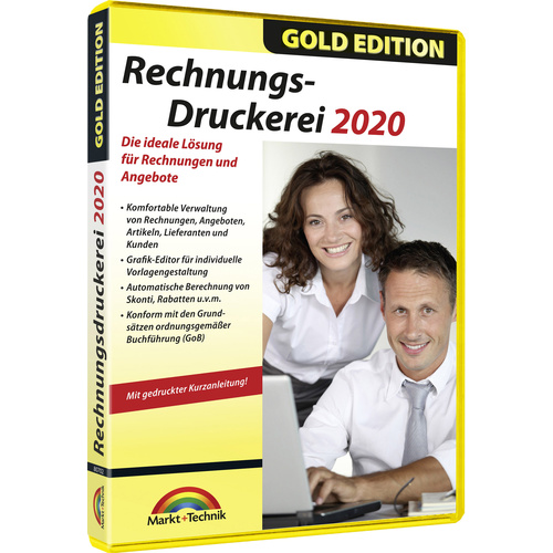 Markt & Technik Rechnungsdruckerei 2020 Gold Edition version complète, 1 licence Windows Logiciel de bureautique
