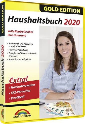 Markt & Technik Haushaltsbuch 2020 Gold Edition Vollversion, 1 Lizenz Windows Finanz-Software
