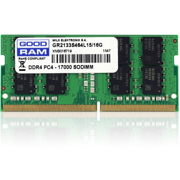 Goodram Laptop-Arbeitsspeicher Modul GR2133S464L15S/4G 4 GB 1 x 4 GB DDR4-RAM 2133 MHz CL15-15-15-3
