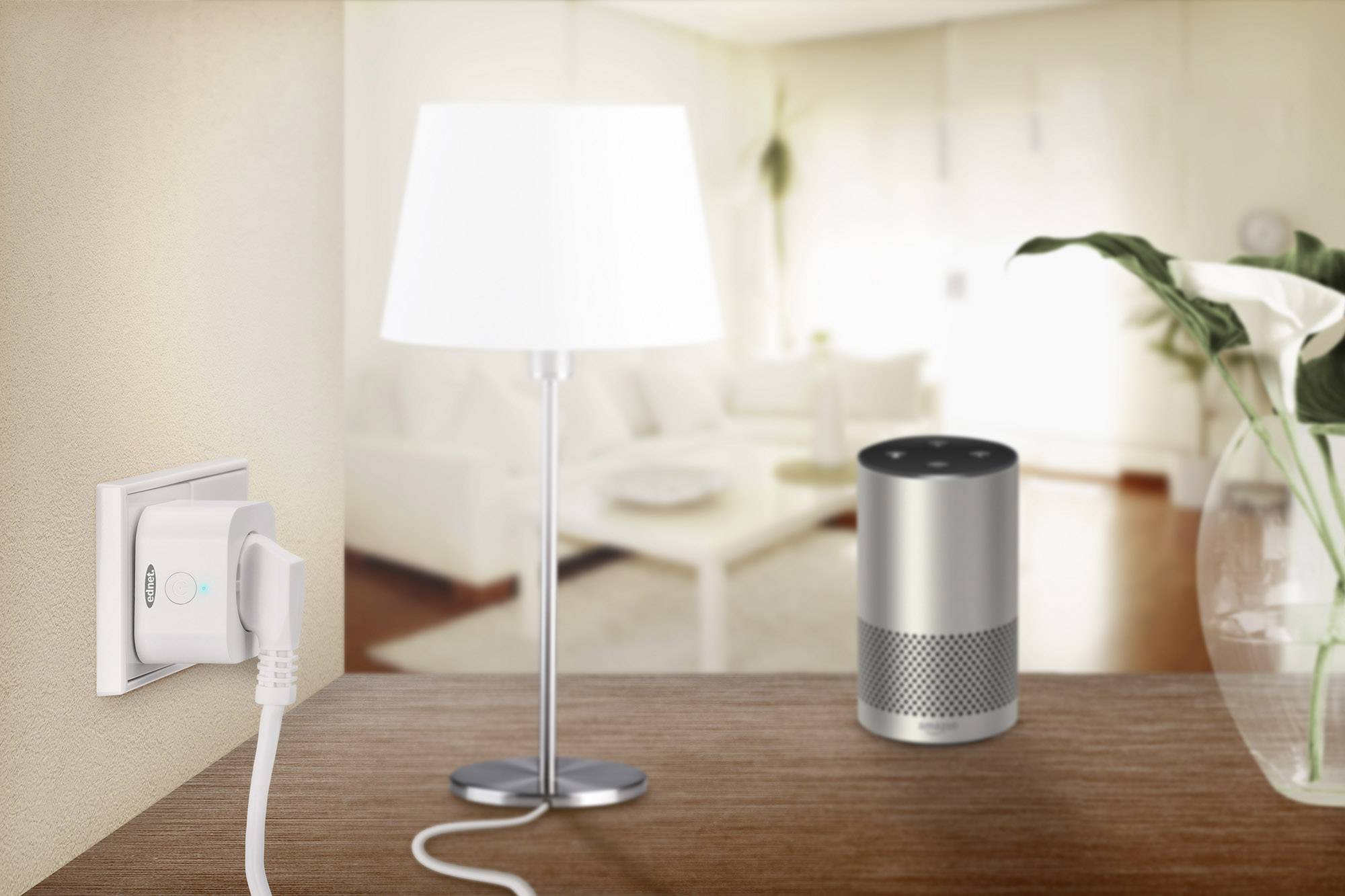 ednet  84336 Wi-Fi Steckdosen-Set   2fach Innenbereich 2300 W