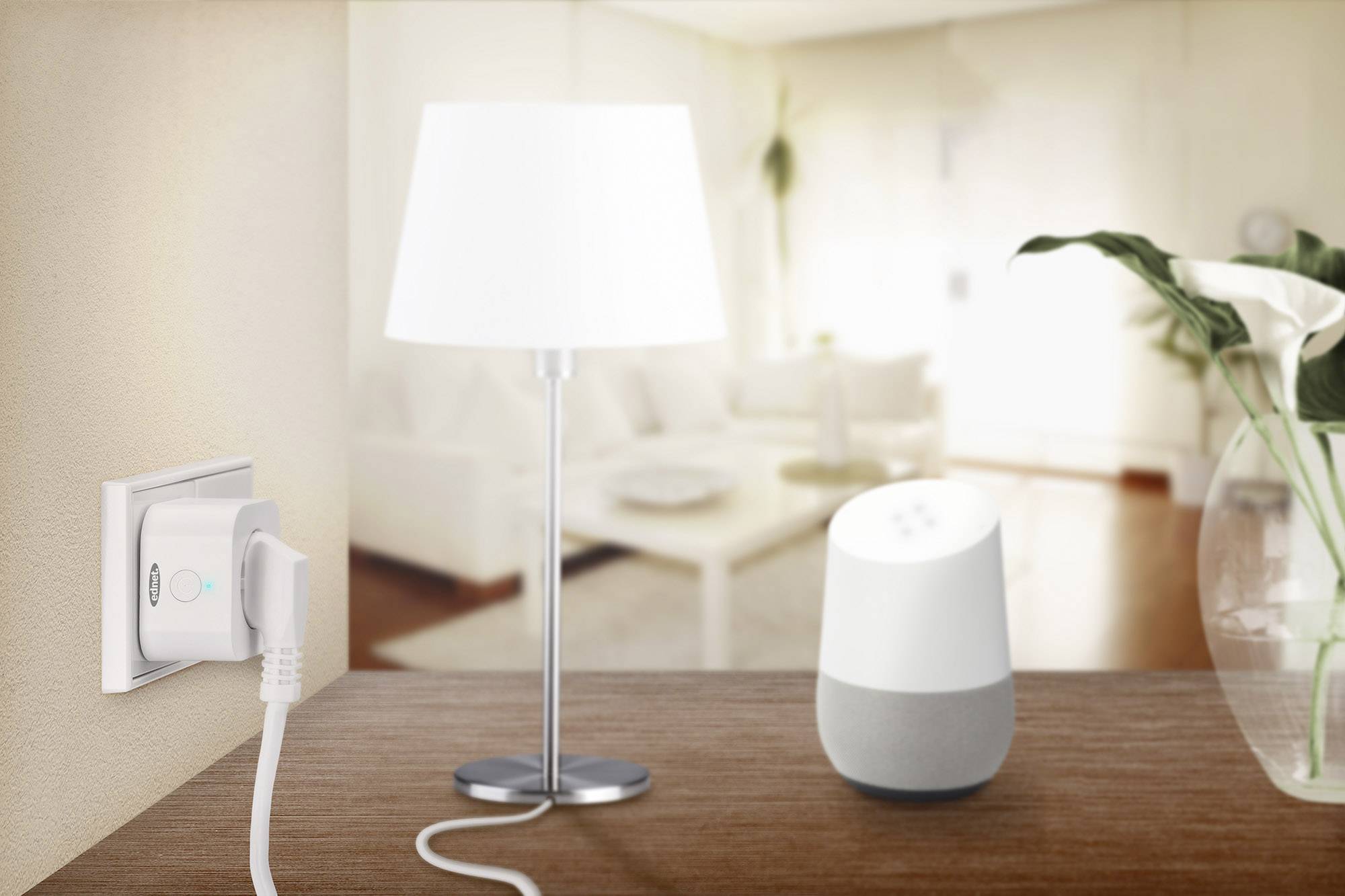 ednet  84336 Wi-Fi Steckdosen-Set   2fach Innenbereich 2300 W