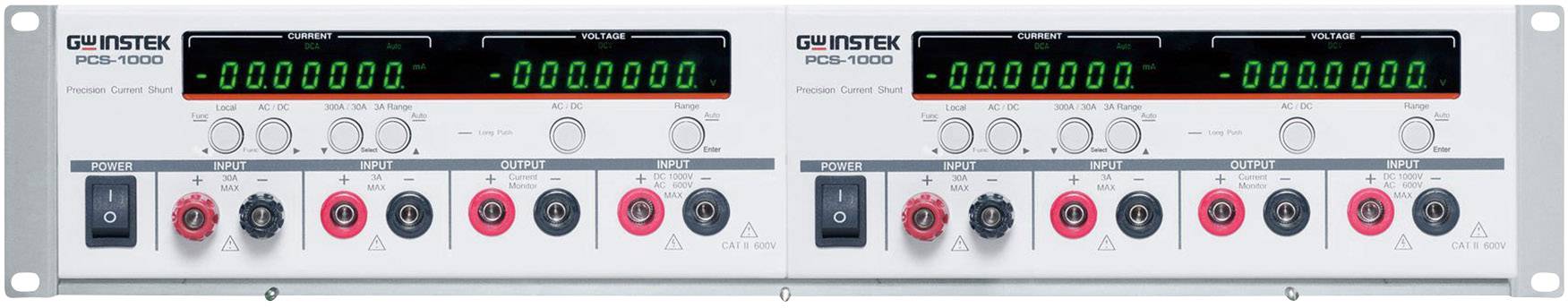 Elektronisches Messgerät mit mehreren Anzeigebildschirmen und Bedienknöpfen; zeigt digitale Messwerte an.