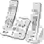 Geemarc Mobility Pack Foto Schnurloses Telefon analog Anrufbeantworter, Foto-Tasten, Freisprechen, für Hörgeräte kompatibel Weiß