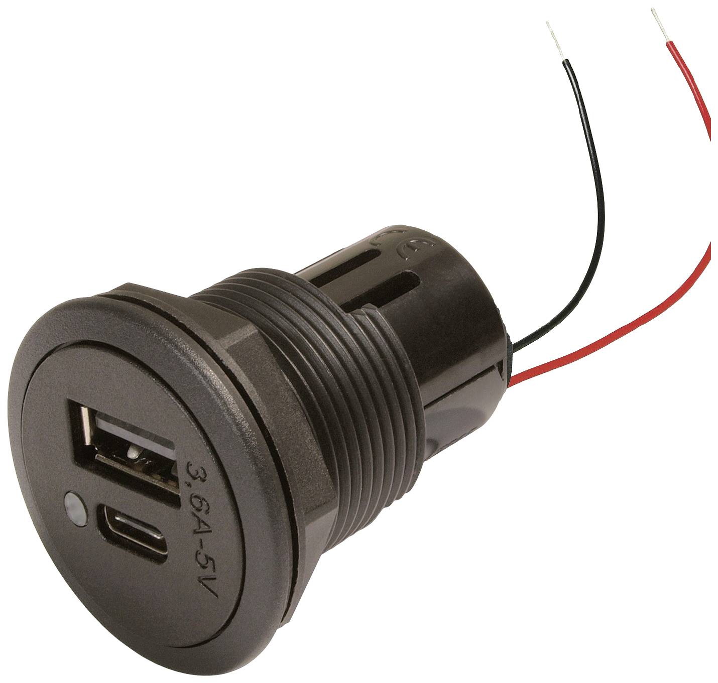 ProCar Power USB-C/A Doppelsteckdose 12 oder 24 V/DC