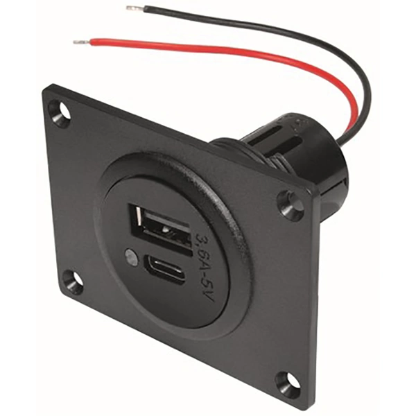 ProCar Power USB-C®/A Doppelsteckdose 12 oder 24 V/DC ProCar Power USB-C®/A Doppelsteckdose 12 oder 24 V/DC