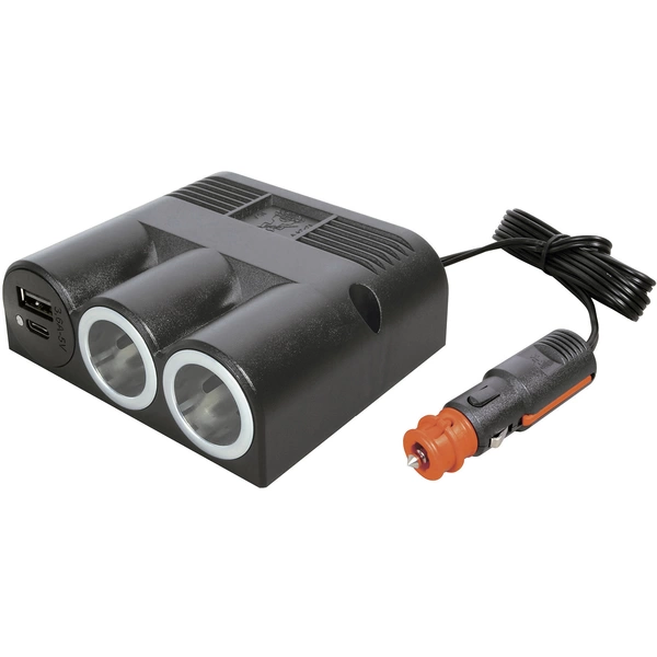 ProCar Dreifachsteckdose mit Power USB-C®/A Doppelsteckdose 12 oder 24 V/DC ProCar Dreifachsteckdose mit Power USB-C®/A Doppelsteckdose 12 oder 24 V/DC