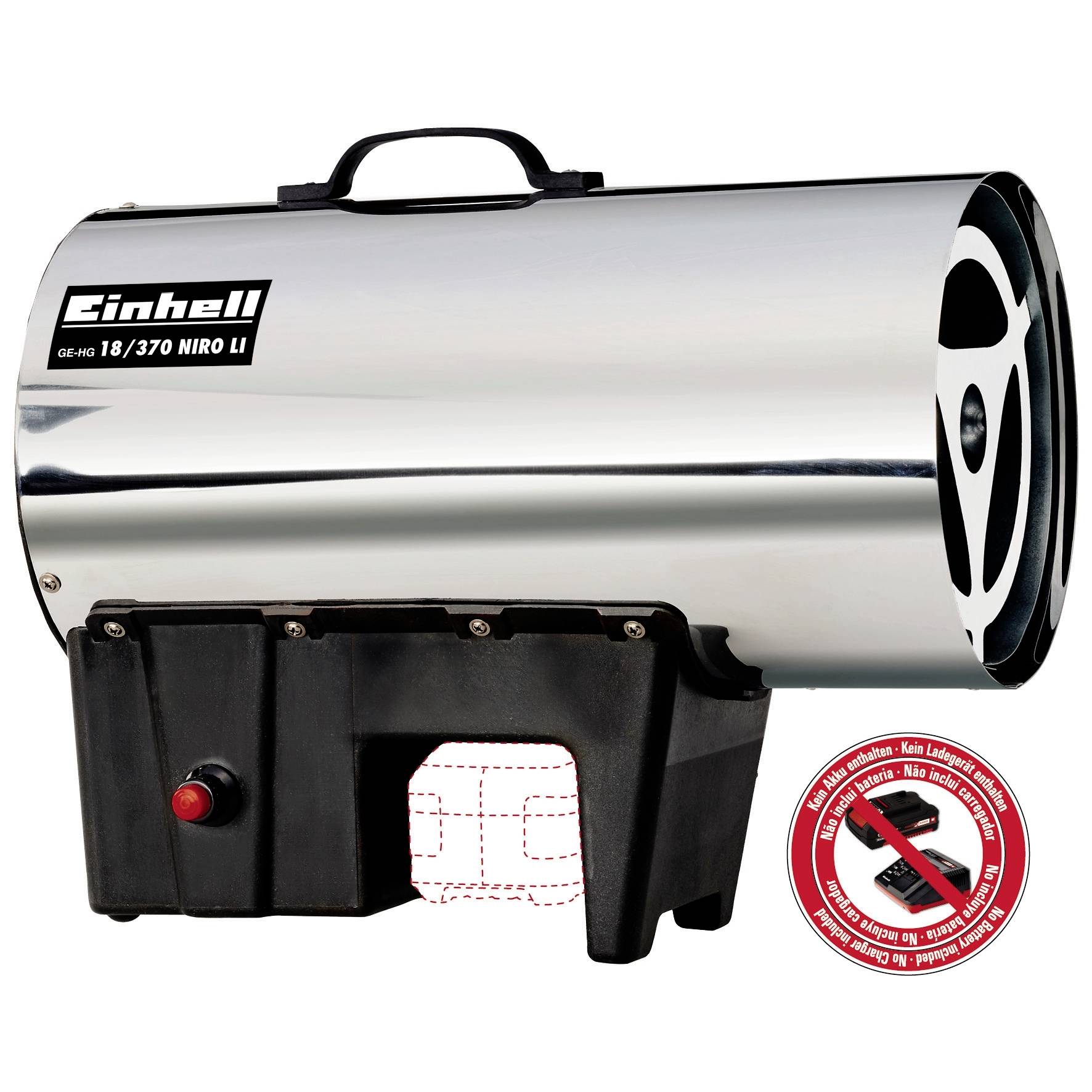 Einhell GE-HG 18/370 Niro Li-Solo D/AT Heißluftgebläse 37W