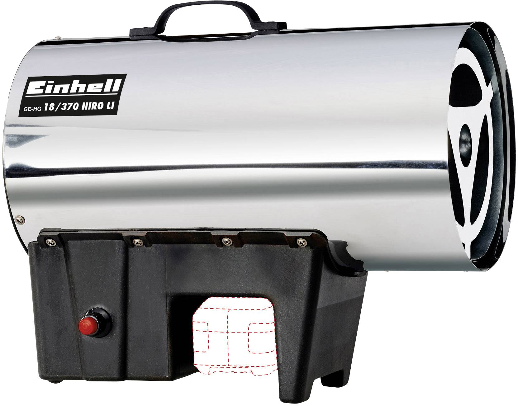 Einhell GE-HG 18/370 Niro Li-Solo D/AT Heißluftgebläse 37W