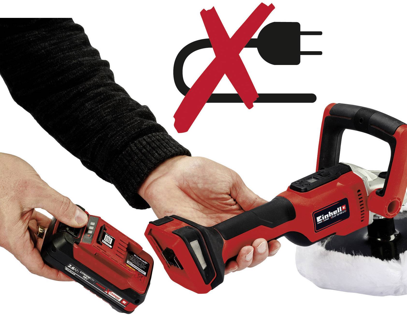 Einhell Power X-Change TE-VC 18 Li + CE-CP 18/180 Akku-Handstaubsauger inkl. Akku-Poliermaschine, ohne Akku