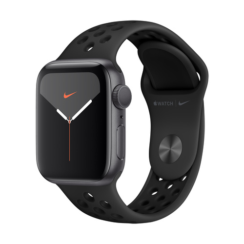 Apple Watch Series 5 Nike Edition GPS 40mm Aluminiumgehäuse Space Grau Sportarmband Schwarz