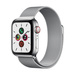 Apple Watch Series 5 40 mm WiFi + Cellular Edelstahlgehäuse Silber Milanaisearmband Silber