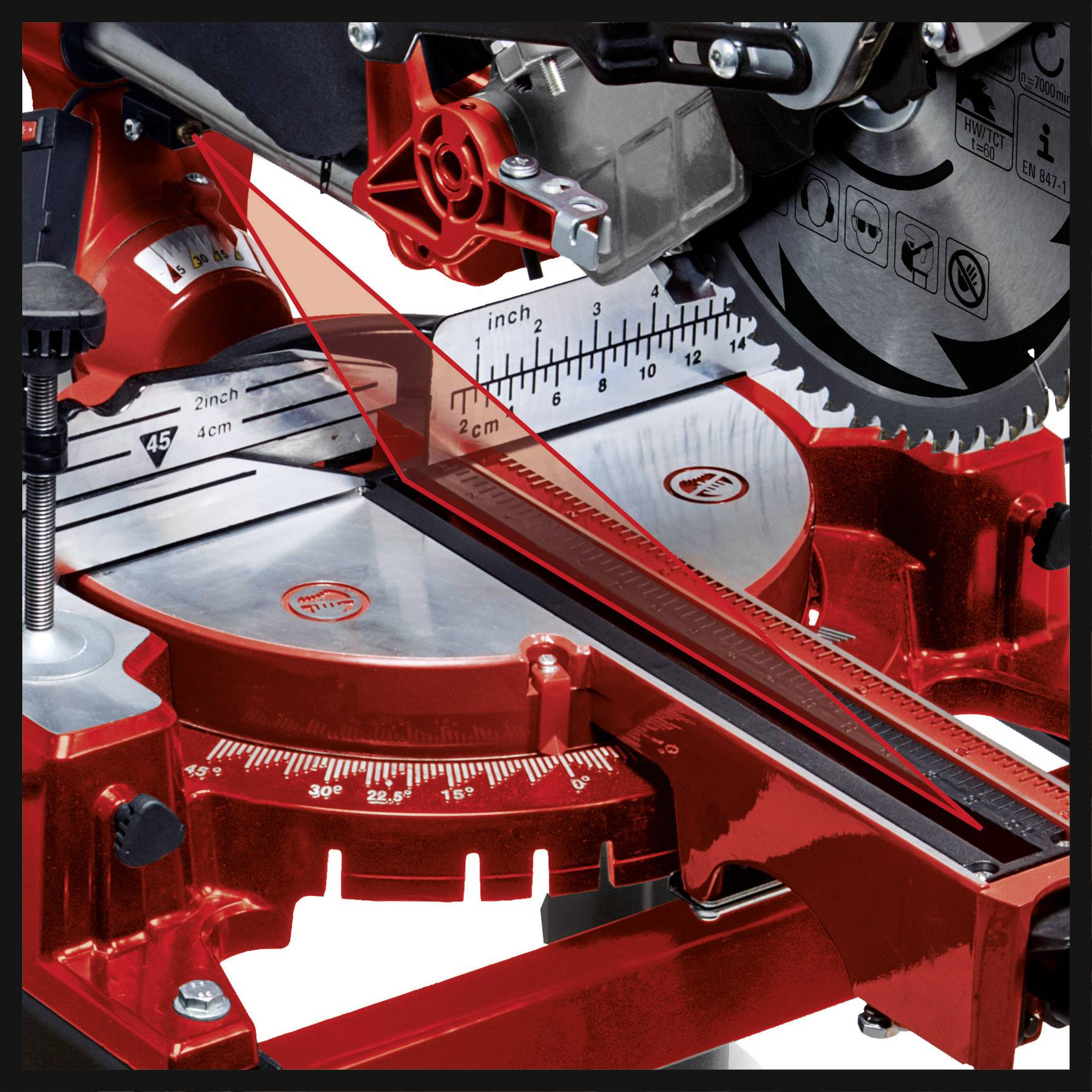 Einhell TC-SM 2531/1 U Zug-Kapp- und Gehrungssäge 1900W