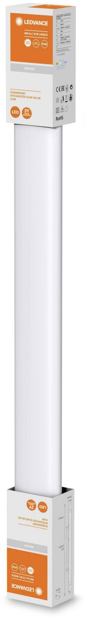 LEDVANCE SUBMARINE Integrated Slim Value (EU) L LED-Feuchtraum-Wannenleuchte LED LED fest eingebaut 10 W Neutralweiß Weiß