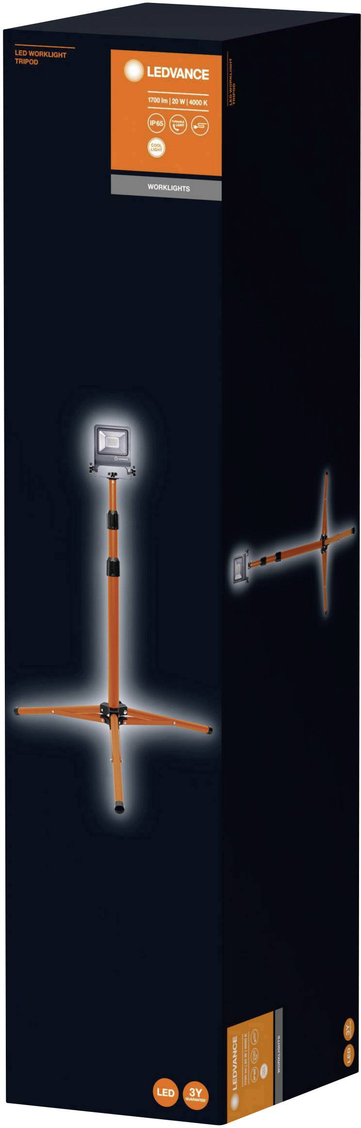 LEDVANCE LED Worklights - TRIPOD L Baustrahler Stativlänge (max.): 1500 mm 20 W 1700 lm Neutralweiß 4058075213890