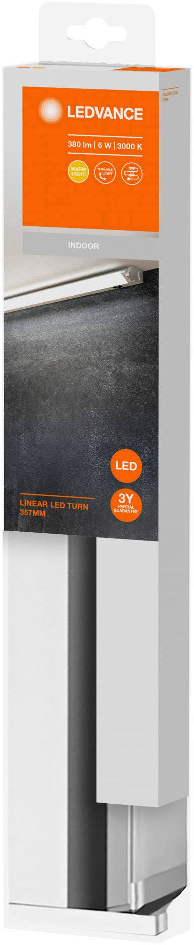 LEDVANCE Linear LED Turn L LED-Unterbauleuchte LED LED fest eingebaut 6W Warmweiß Silber