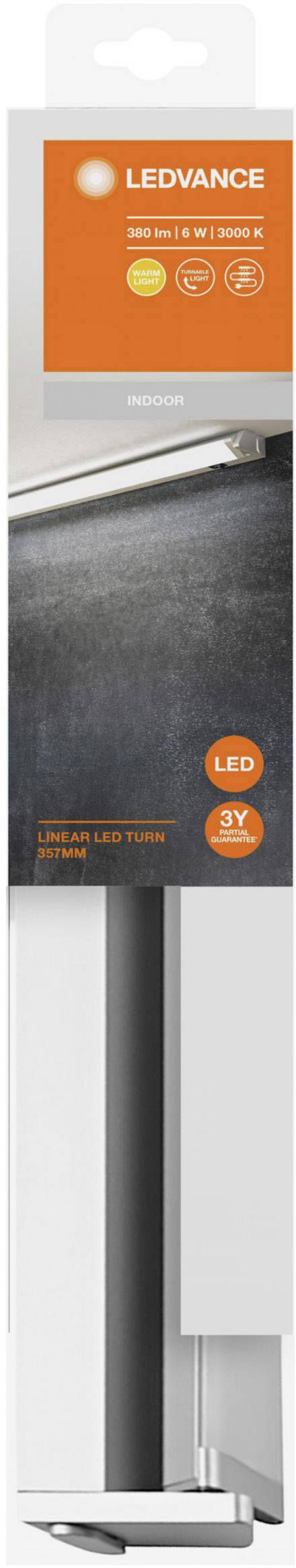 LEDVANCE Linear LED Turn L LED-Unterbauleuchte LED LED fest eingebaut 6W Warmweiß Silber