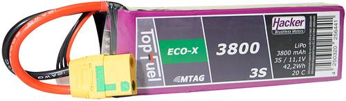 Hacker Modellbau-Akkupack (LiPo) 11.1V 3800 mAh Zellen-Zahl: 3 20 C Softcase XT90