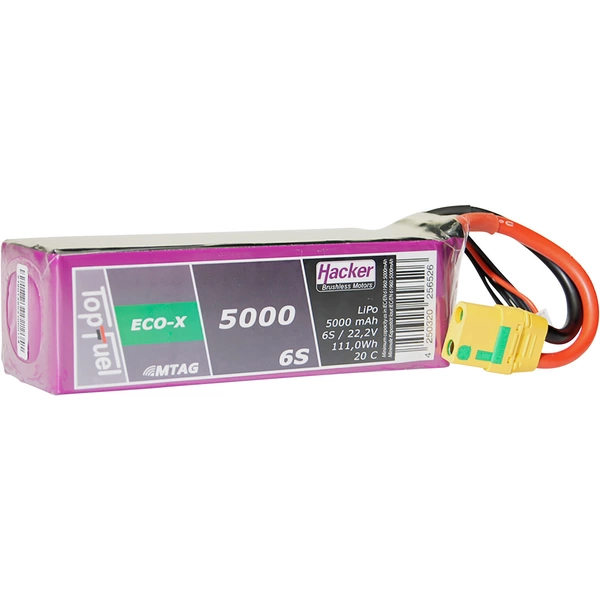 Hacker Modellbau-Akkupack (LiPo) 22.2V 5000 mAh Zellen-Zahl: 6 20 C Softcase XT90 Hacker Modellbau-Akkupack (LiPo) 22.2V 5000 mAh Zellen-Zahl: 6 20 C Softcase XT90
