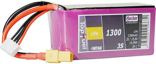 Hacker Modellbau-Akkupack (LiFe) 9.9V 1300 mAh Zellen-Zahl: 3 30 C Softcase XT60