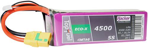 Hacker Modellbau-Akkupack (LiPo) 18.5V 4500 mAh Zellen-Zahl: 5 20 C Softcase XT90