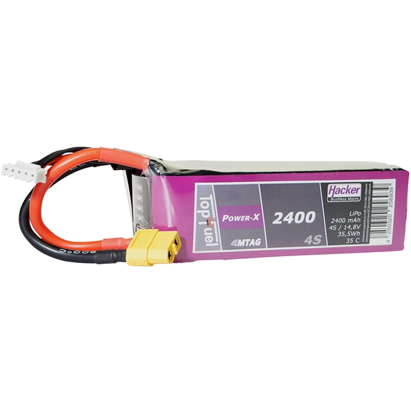 Hacker Modellbau-Akkupack (LiPo) 14.8V 2400 mAh Zellen-Zahl: 4 35 C Softcase XT60 Hacker Modellbau-Akkupack (LiPo) 14.8V 2400 mAh Zellen-Zahl: 4 35 C Softcase XT60