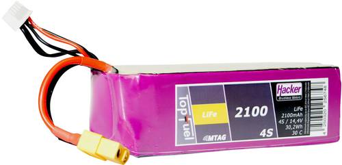 Hacker Modellbau-Akkupack (LiFe) 13.2V 2100 mAh Zellen-Zahl: 4 30 C Softcase XT60