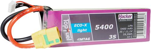 Hacker Modellbau-Akkupack (LiPo) 11.1V 5400 mAh Zellen-Zahl: 3 10 C Softcase XT90