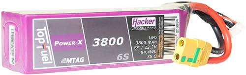 Hacker Modellbau-Akkupack (LiPo) 22.2V 3800 mAh Zellen-Zahl: 6 35 C Softcase XT90