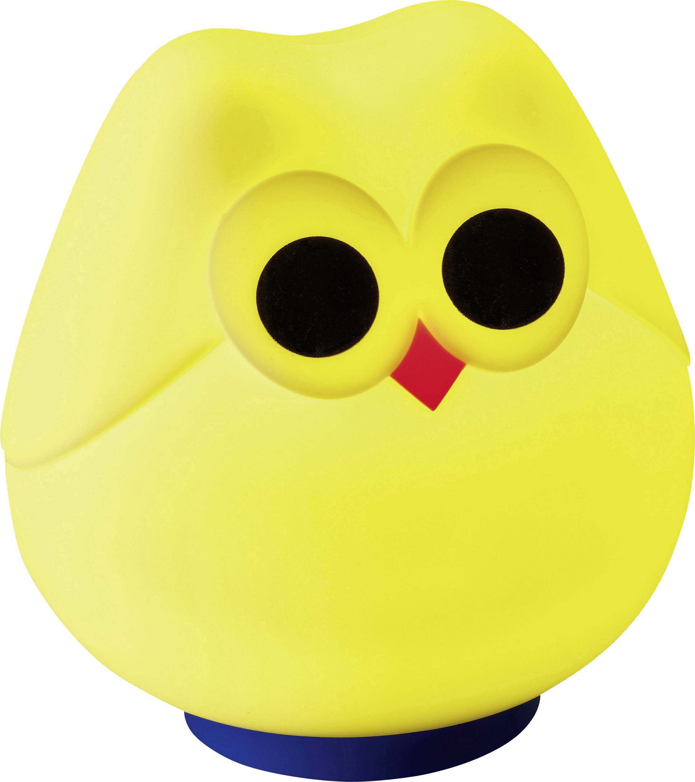 TFA Dostmann LED Nachtlicht SCHUHU 43.2035.02 Nachtlicht Rund Eule LED Orange, Gelb Weiß, Blau