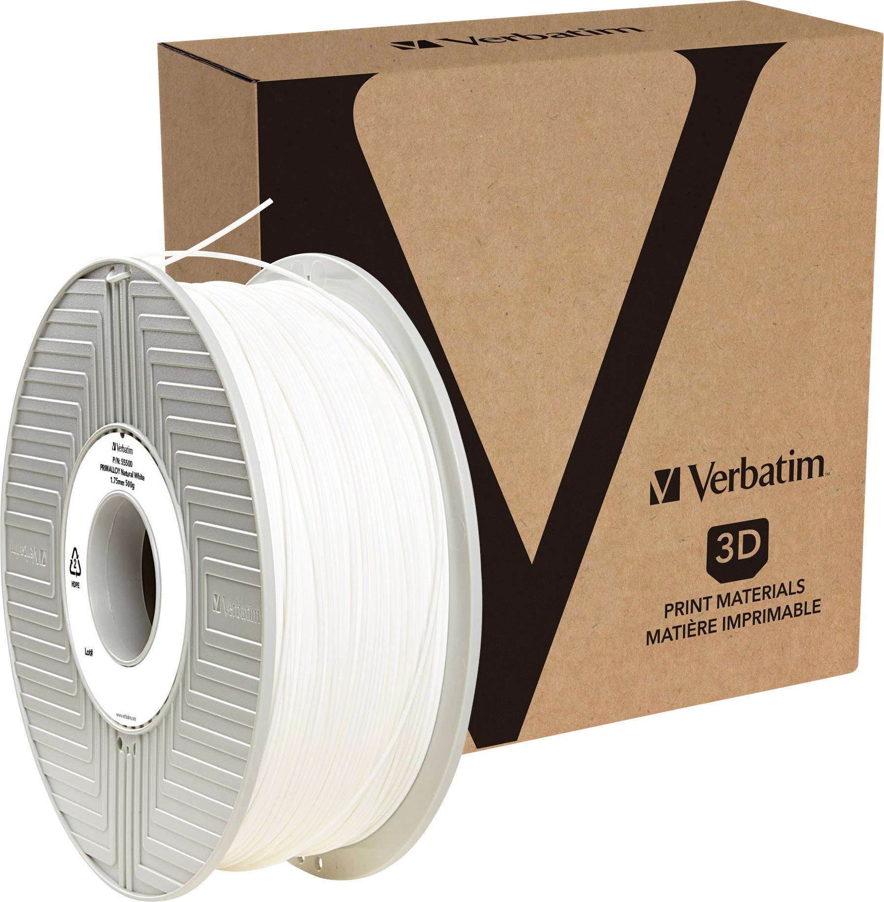 Verbatim 55510 Filament 1.75 mm 500 g Weiß 1 St.